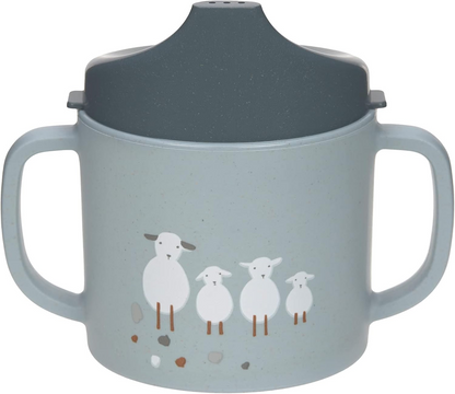LASSIG Vaso Sippy Tiny Farmer Oveja vaso con boquilla 150 ml 6 m+