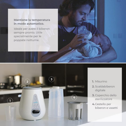 NUVITA calientabiberones esterilizador descongelador 4 en 1