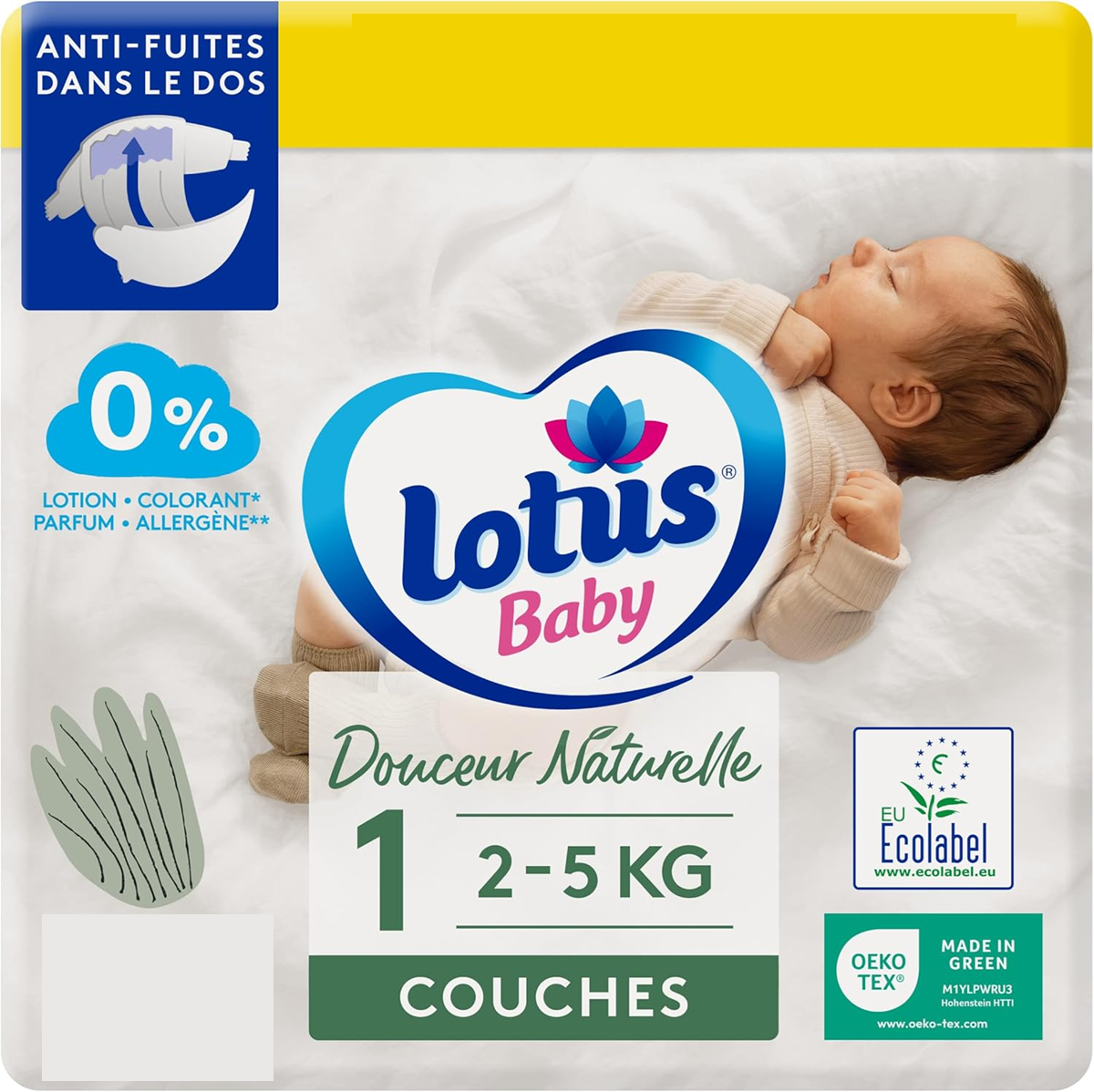 LOTUS BABY ekološke plenice za enkratno uporabo, velikost 1 (2-5 kg) x20