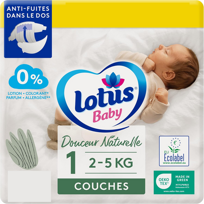 LOTUS BABY ekološke plenice za enkratno uporabo, velikost 1 (2-5 kg) x20