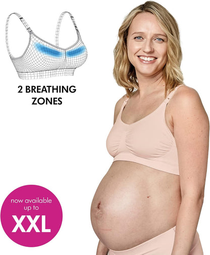 MEDELA KEEP COOL ULTRA biustonosz do karmienia bezszwowy XL, beżowy, oddychający i wygodny