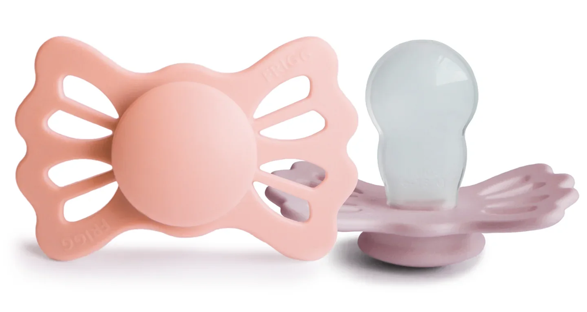 FRIGG BUTTERFLY dude za pomirjanje 2pack 0-6 mesecev SILIKON