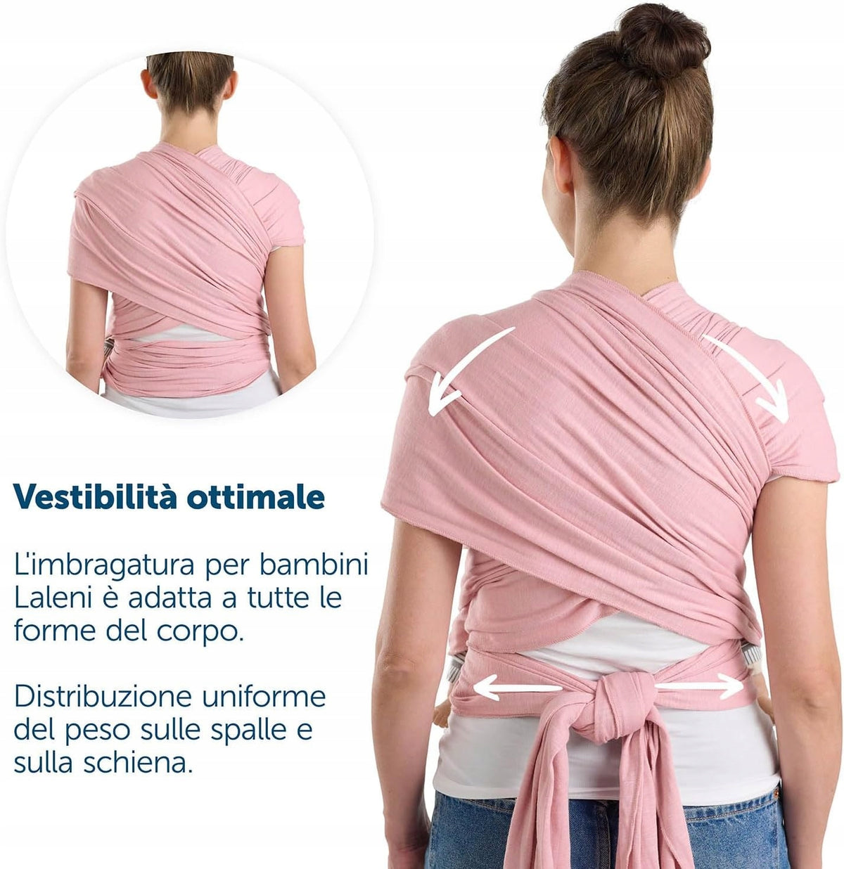 LALENI fular portabebés ergonómico para llevar bebés hasta 15 kg