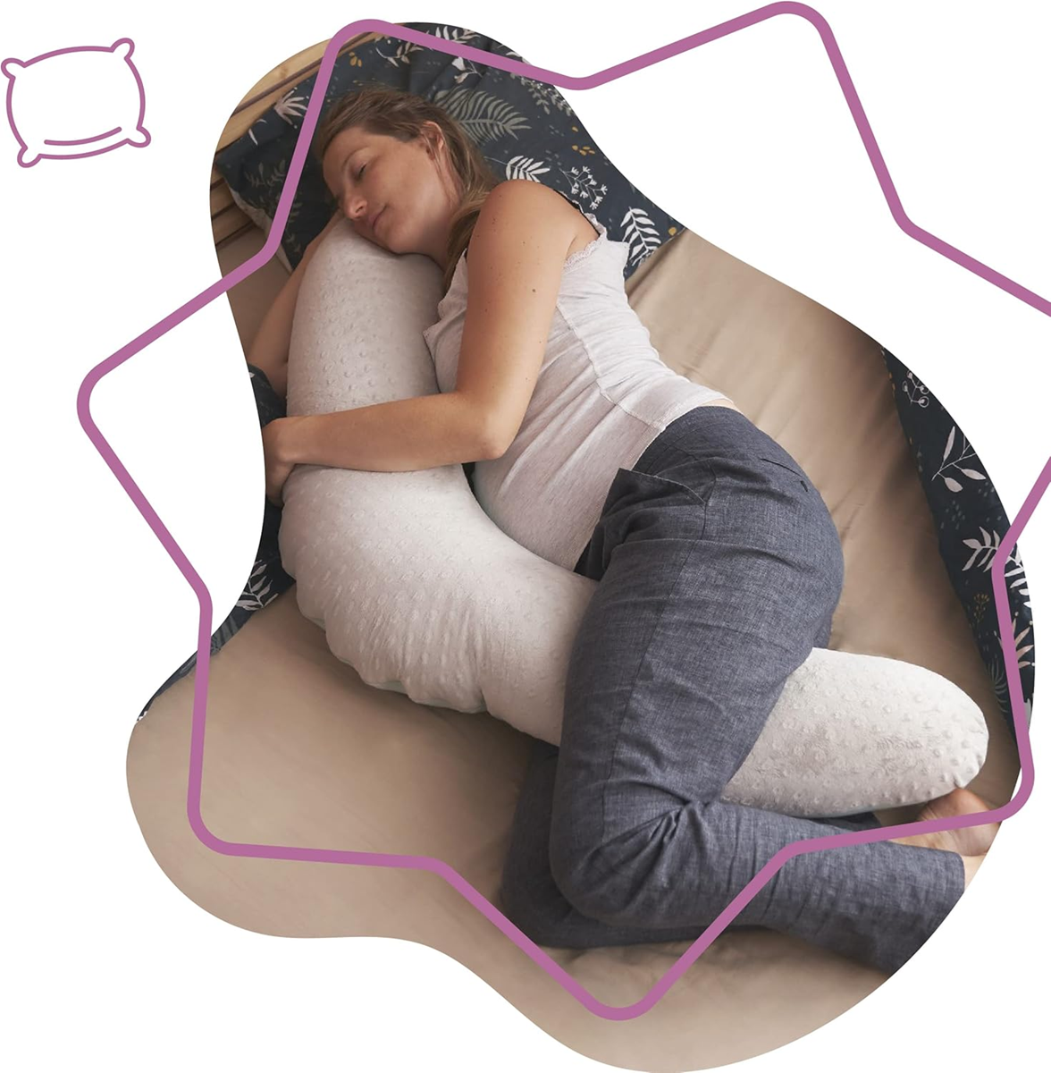 BADABULLE cojín de embarazo XXL 160cm