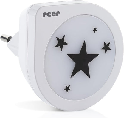 REER NightGuide Star LED нощна лампа за контакт със сензор за тъмнина