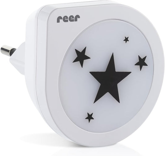 REER NightGuide Star LED нощна лампа за контакт със сензор за тъмнина