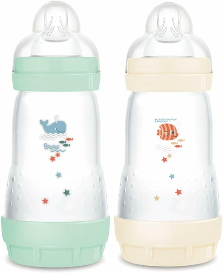 MAM Easy Start biberón anticólicos 260ml flujo medio 2 unidades