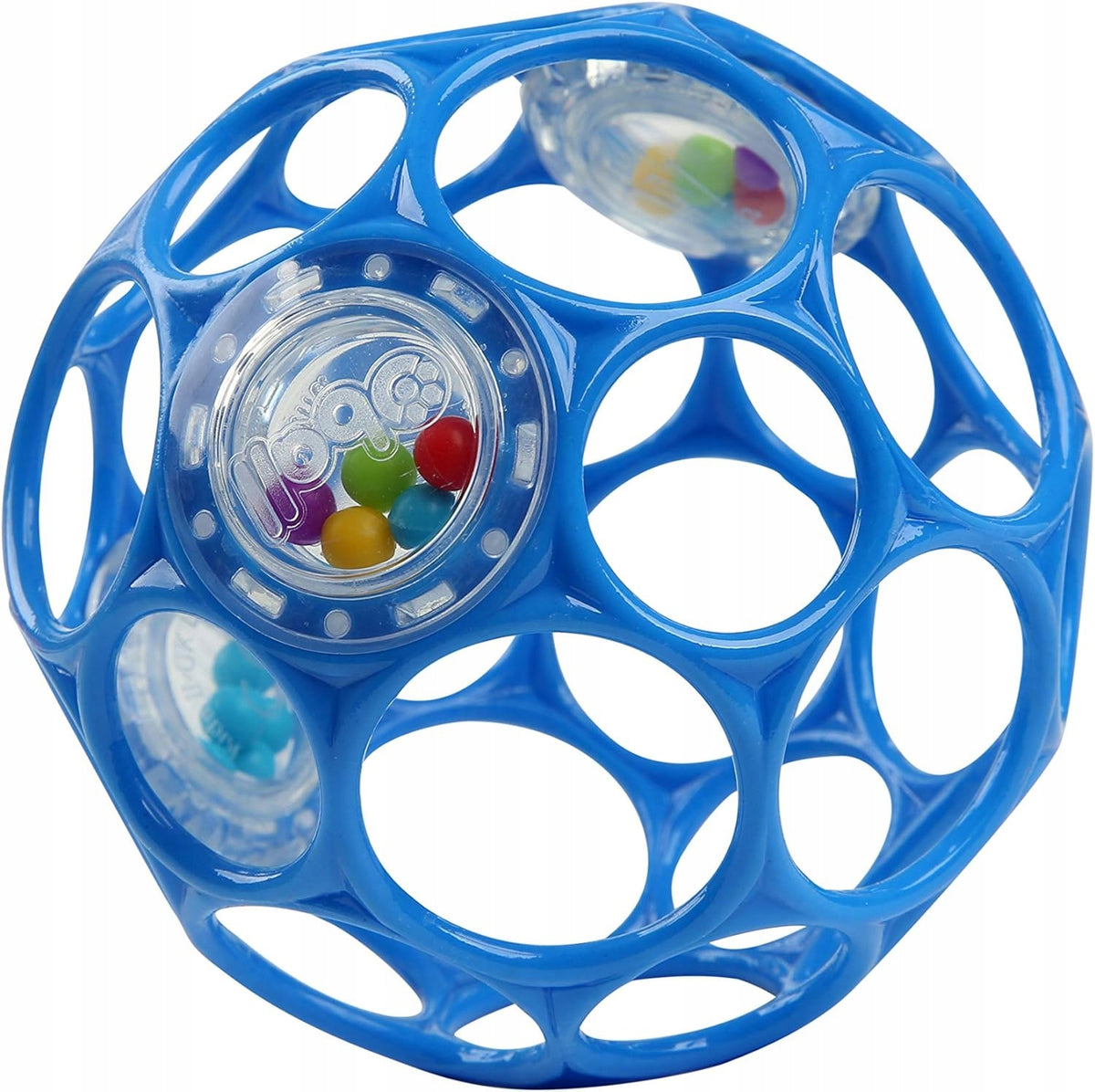 BRIGHT STARTS Oball Rattle silikonsko držalo in grizalo z ropotuljico 10 cm
