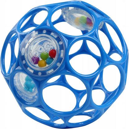 BRIGHT STARTS Oball Rattle silikonsko držalo in grizalo z ropotuljico 10 cm