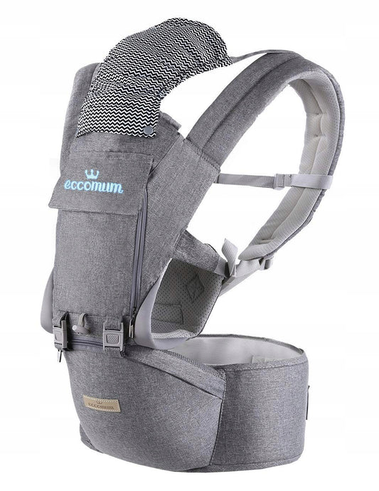 ECCOMUM marsupio ergonomico con fascia ventrale 6 in 1