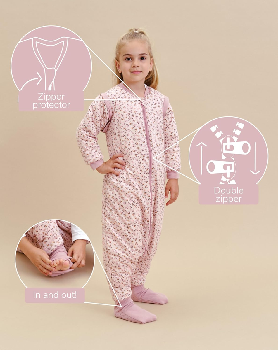 MOLIS&CO saco de dormir de invierno 2,5 TOG 3 años con mangas desmontables