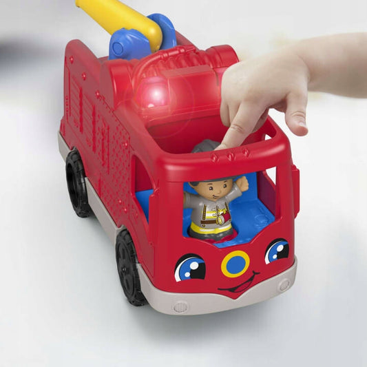 FISHER-PRICE GXR77 hasičské auto + 1 figurka NĚMECKÝ JAZYK