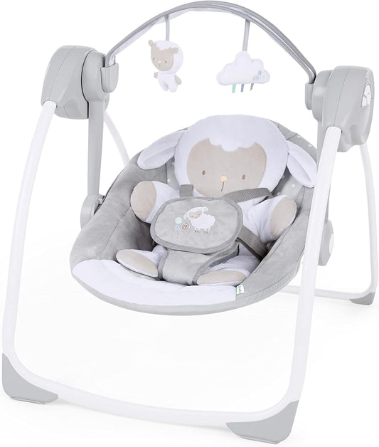 INGENUITY Comfort2GO ležalnik ZVOKI VIBRACIJE Cuddle Lamb