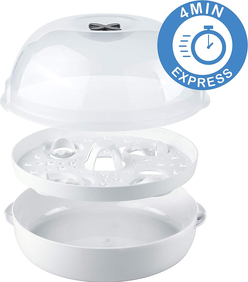 TIGEX Express Mikrowellen-Sterilisator 5 Flaschen und Zubehör 4 Minuten