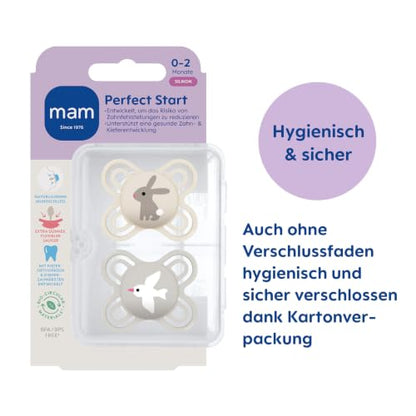 MAM Perfect Start silikonska duda, 0-2m, x2