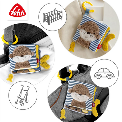 FEHN Libro sensorial Nutria Theo con espejo colgante 11 x 11 cm