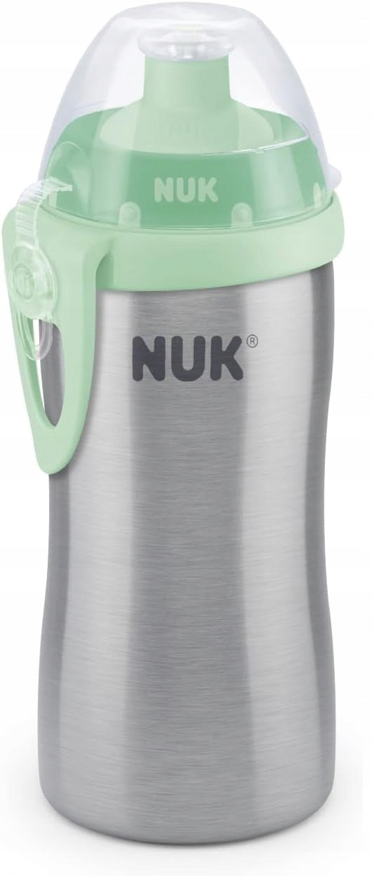 NUK Junior Cup EDELSTAHL-Flasche Push-Pull Tülle 215 ml