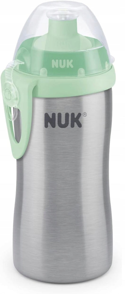 NUK Junior Cup EDELSTAHL-Flasche Push-Pull Tülle 215 ml