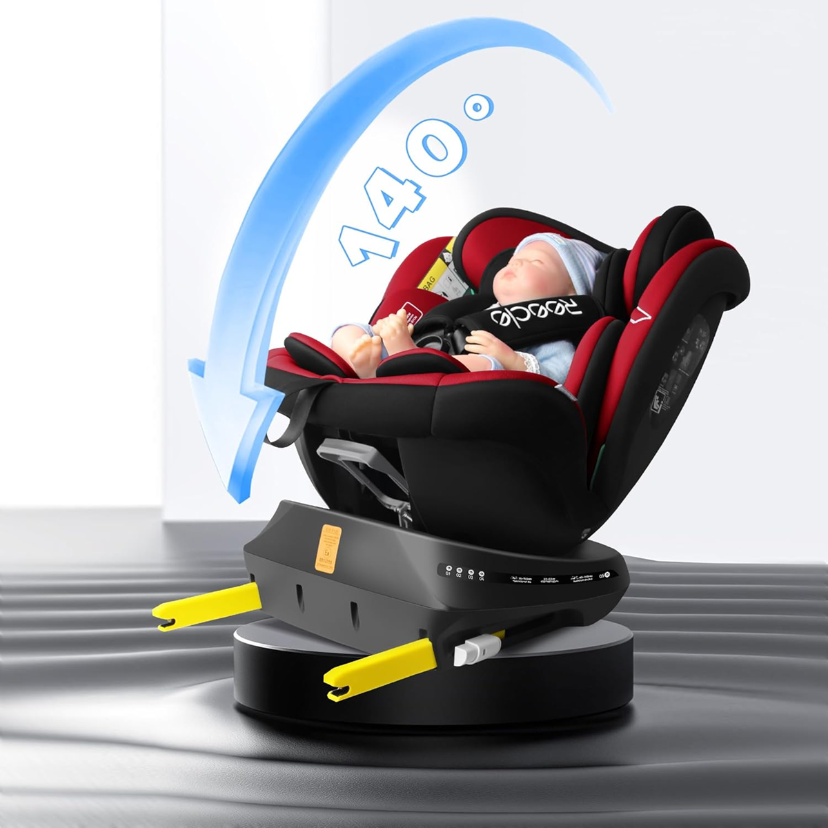 REECLE i-Size silla de coche giratoria 360° 0-12 años 40-150 cm