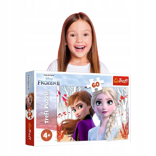 TREFL puzzel Betoverde Wereld van Anna en Elsa DE VRIEZENDE LAND 60 stukjes 4 jaar+