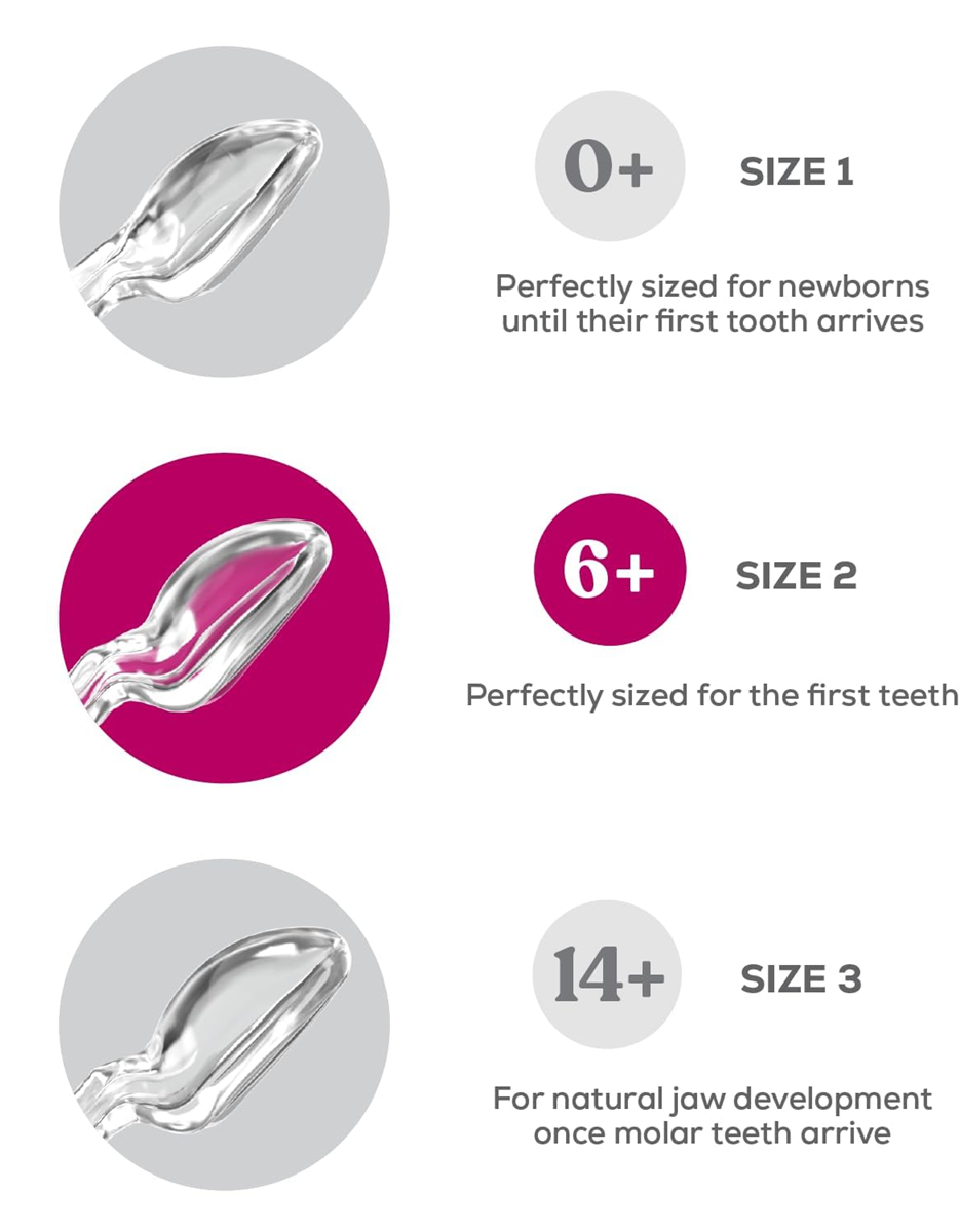 DENTISTAR silikonska duda za pomirjanje 2x 14 mesecev+