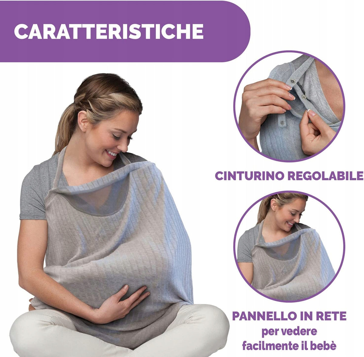 CHICCO Boppy Infinity-Schal und diskrete Stillschürze 2in1