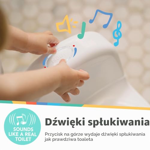 Nuby My Real Potty nocnik treningowy dla dzieci 18m+ dźwięk spłuczki