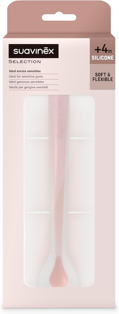 SUAVINEX Selection cuchara flexible de silicona 16 cm 4 m+ rosa