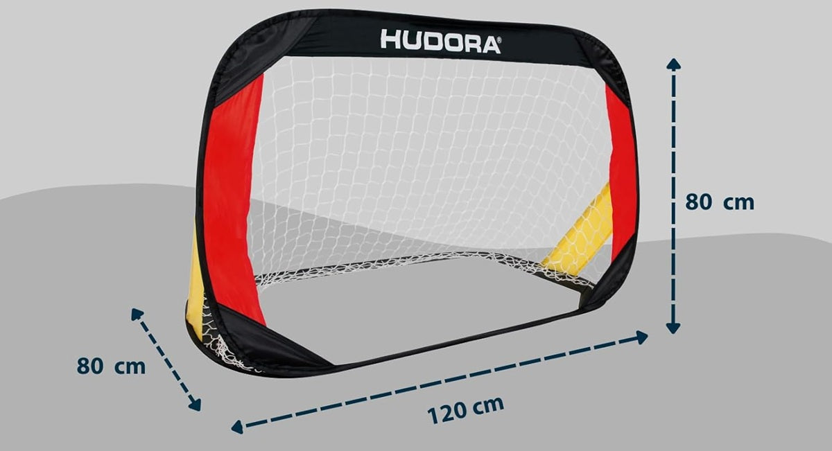 HUDORA πτυσσόμενες εστίες ποδοσφαίρου 120x80x80 εκ. 2 τεμάχια + θήκη