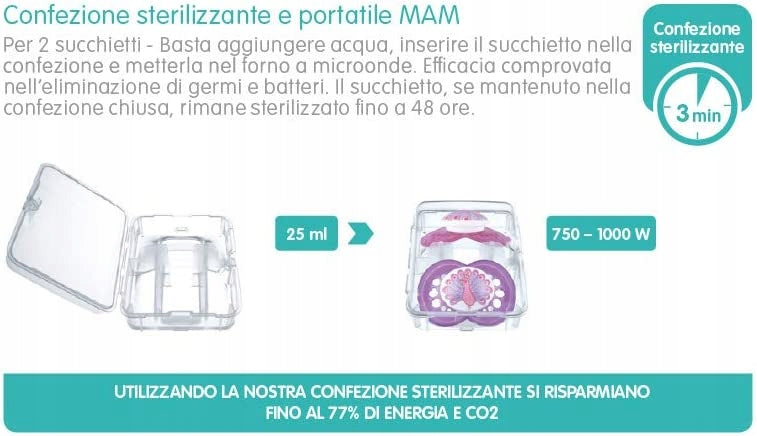 MAM Perfect Night chupete calmante x2 6-16 meses + caja
