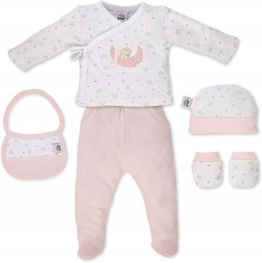 INTERBABY darilni komplet iz bambusa: pižama, kapa, nogavičke, slinček