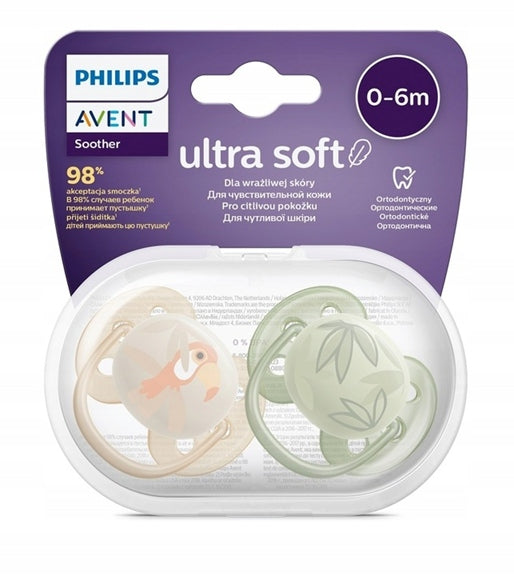 PHILIPS AVENT Ultra Soft Forest Friends fopspenen x 2 0-6 mnd