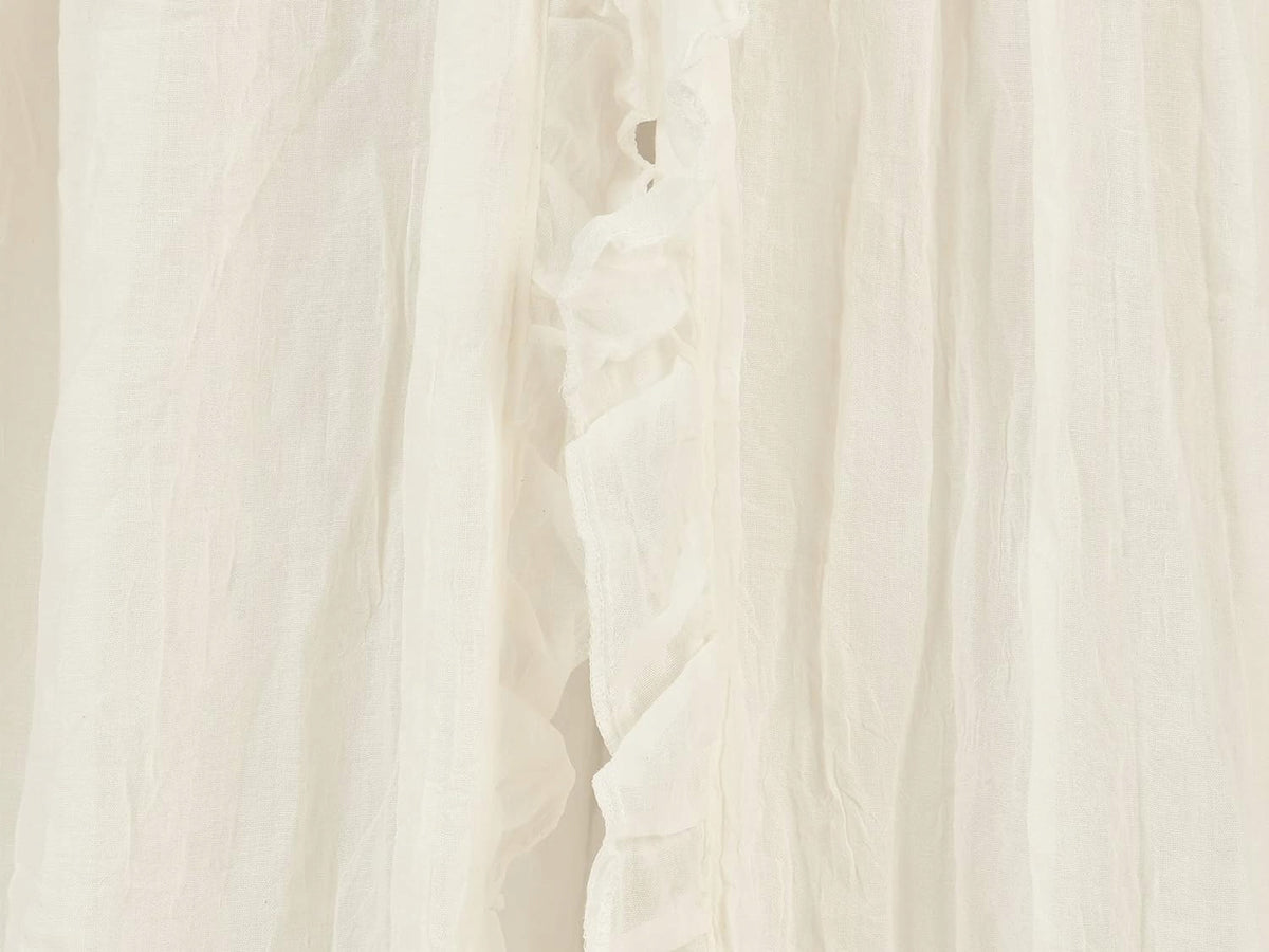 JOLLEIN baldachim na stelaż 155cm ivory, delikatny baldachim do łóżeczka w kolorze ivory