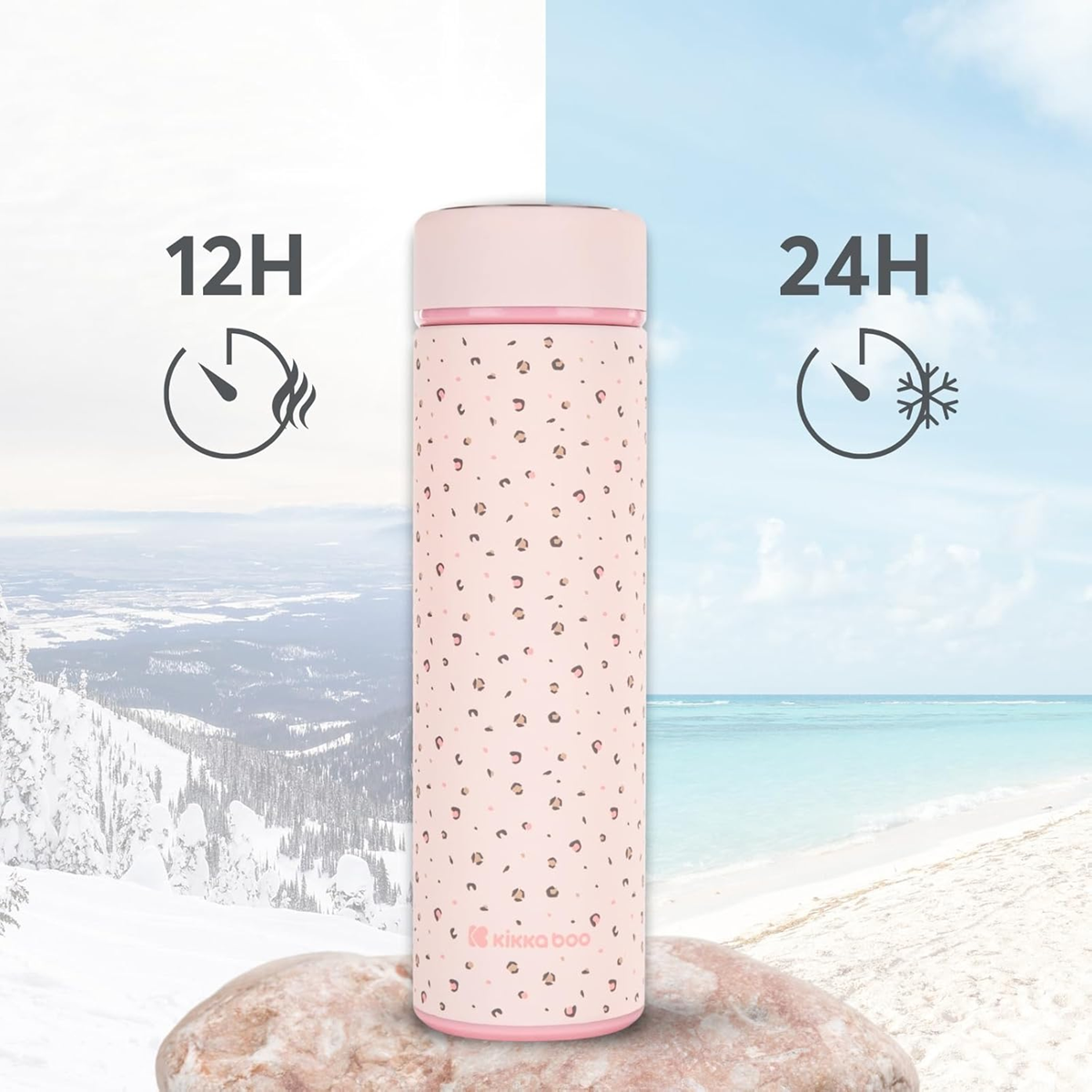 KIKKA BOO Savanna termos iz nerjavečega jekla 500 ml + cedilo za čaj