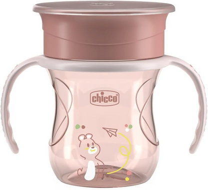 CHICCO Perfect Cup vaso antiderrame con boquilla 360 grados 200 ml 12 m+