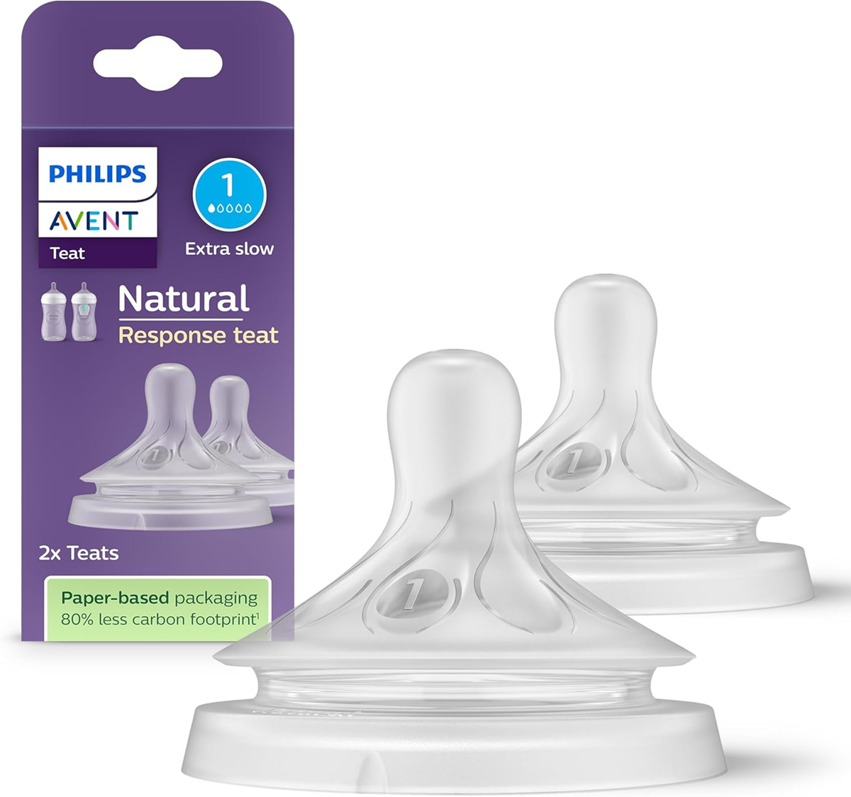 PHILIPS AVENT Natural RESPONSE nastavki za stekleničke 0 mesecev x2