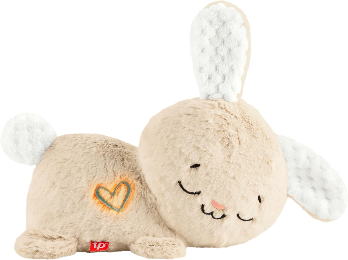 FISHER-PRICE Conejo dormilón con cabeza móvil, sonidos y luz para bebés