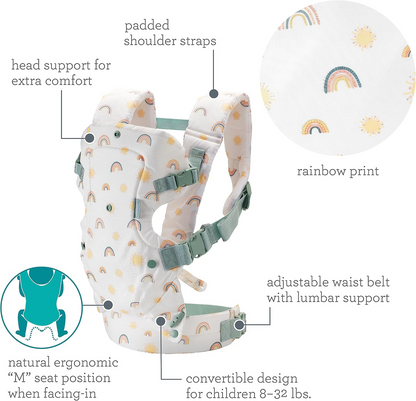 INFANTINO Portabebés ergonómico Flip 4en1 3-14,5kg portátil