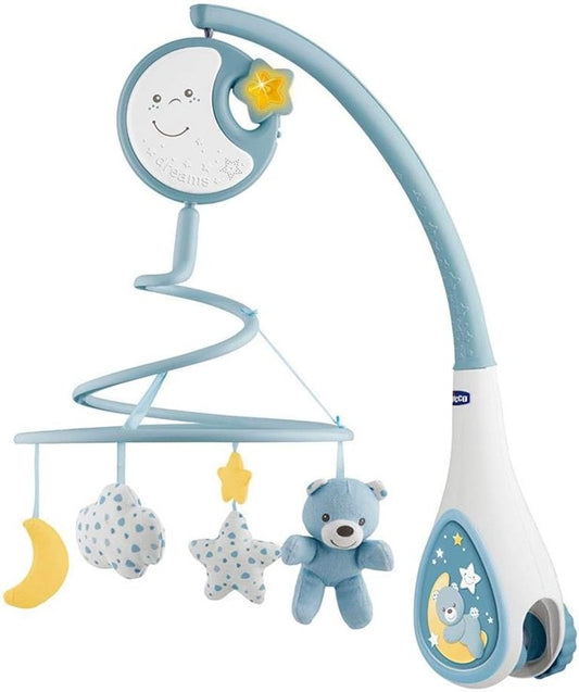 CHICCO Next2Dreams 2v1 vrtiljak z melodijami in nočno lučko MEDVEDEK