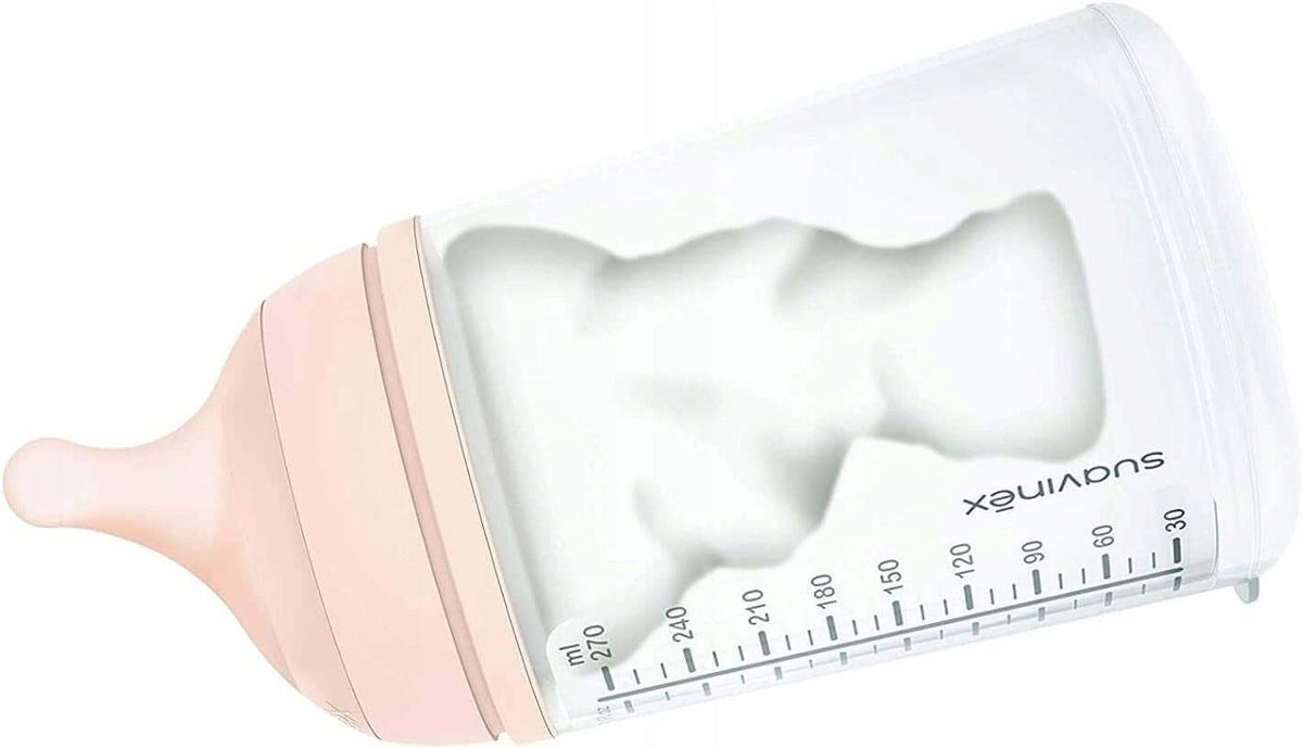 SUAVINEX butelka ZERO ZERO 270ml antykolkowa butelka dla niemowląt 3m+ z silikonowym smoczkiem