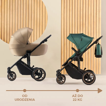 KINDERKRAFT PRIME2 PRO 3v1 večnamenski voziček do 22kg + avtosedež MINK PRO