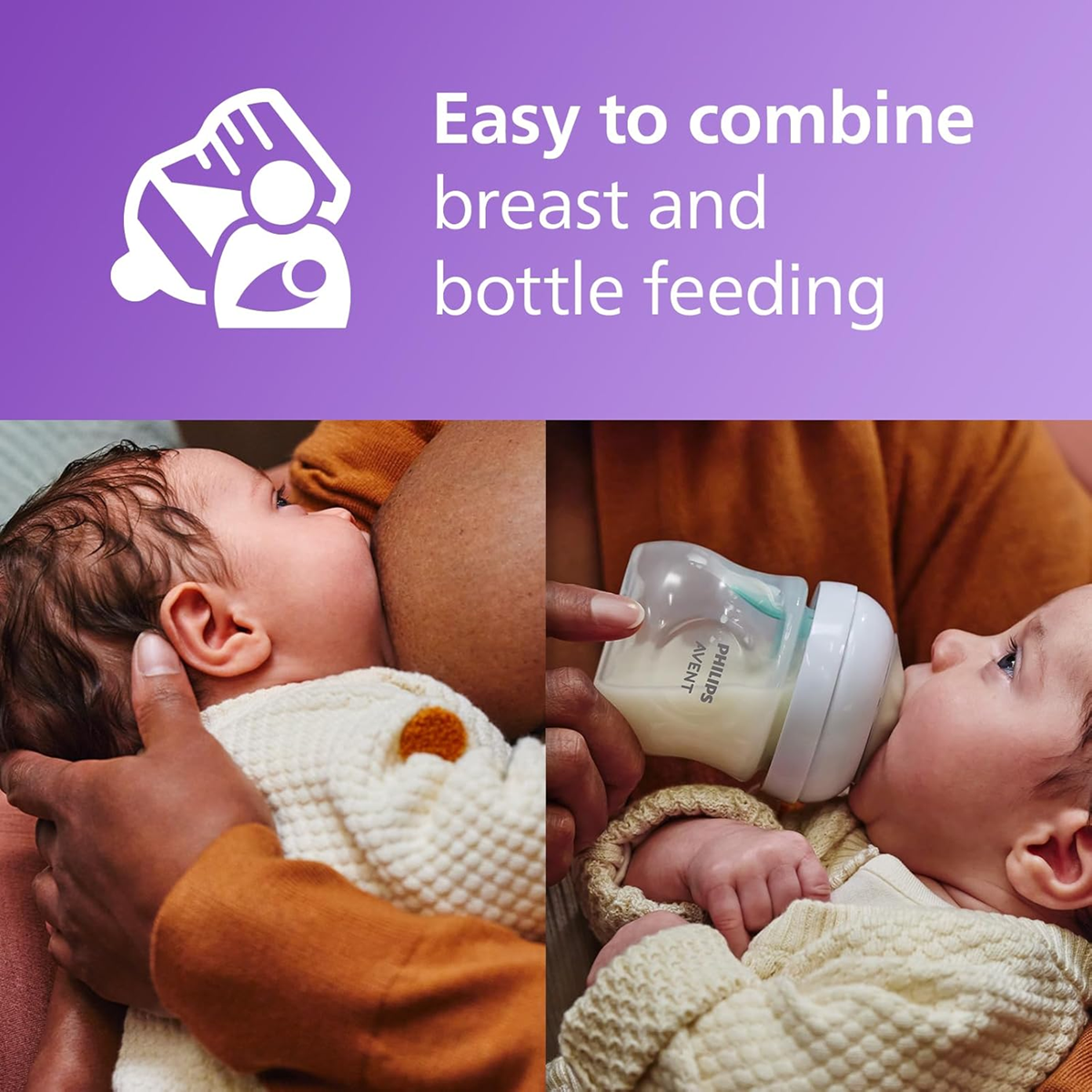 PHILIPS AVENT Set de biberones Natural RESPONSE AIRFREE 260ml x2 + tetina