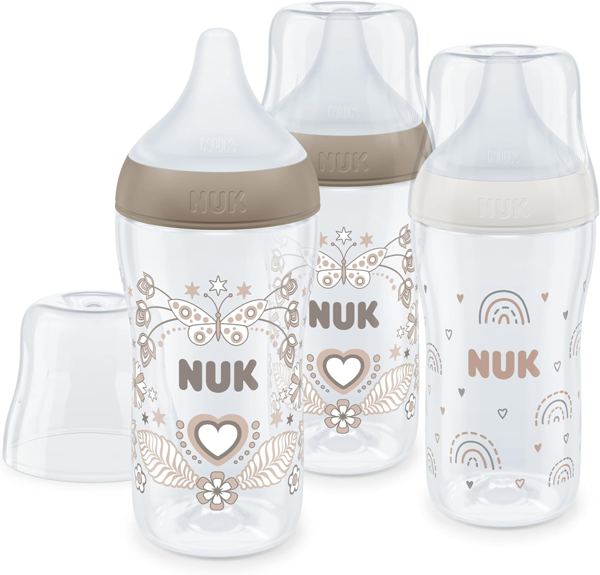 NUK Perfect Match zestaw startowy butelki 260ml x3