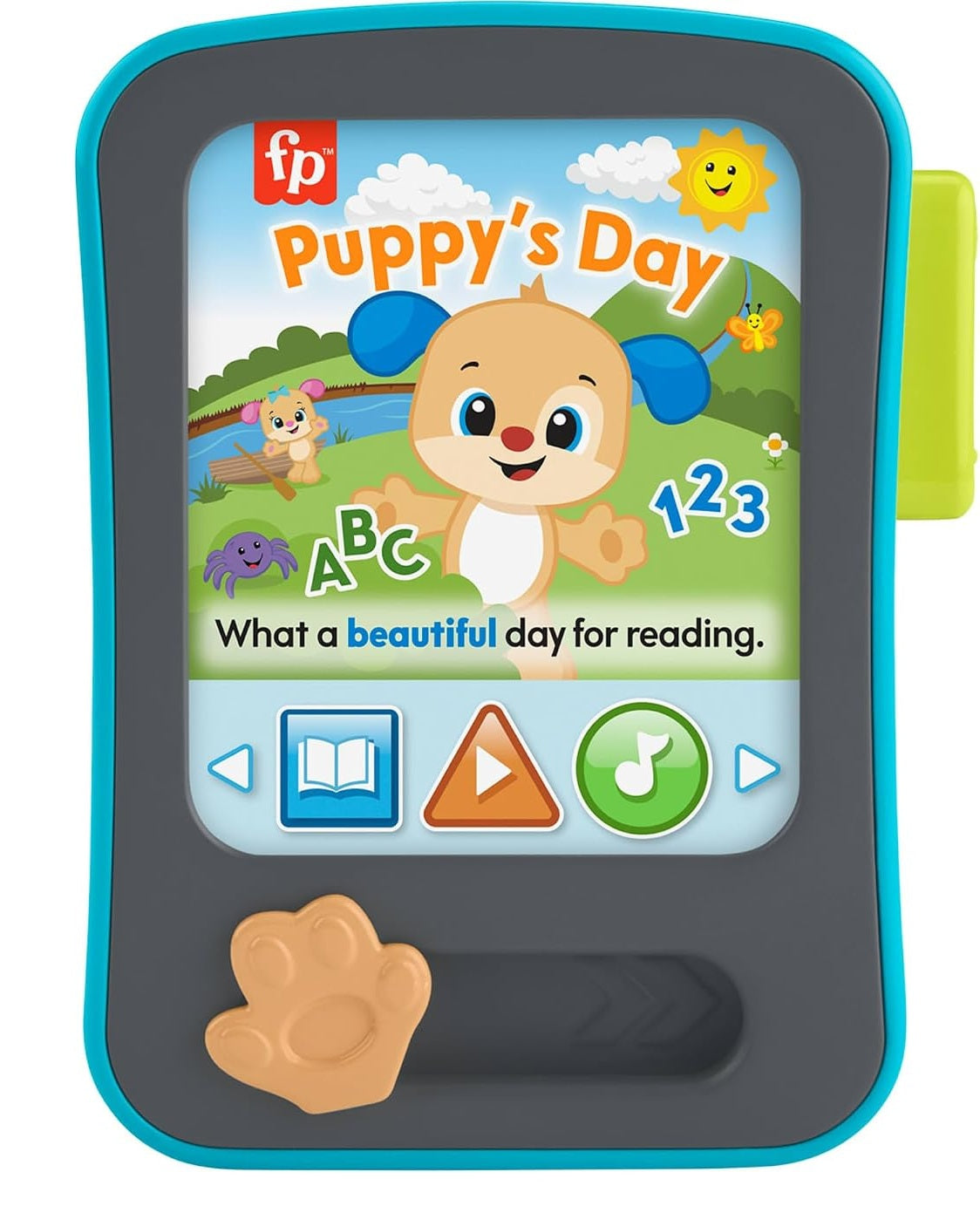 FISHER-PRICE JFK28 bralnik zgodb Učenega kužka v 3 jezikih