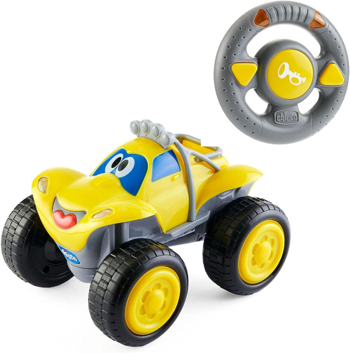 Chicco Billy BigWheels żółty samochód i pilot w kształcie kierownicy