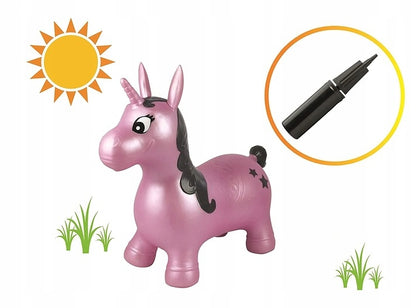 LEXIBOOK Einhorn GUMMI-HÜPFPFERD 57 cm + Pumpe
