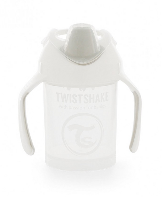 TWISTSHAKE Mini Cup Auslaufsicherer Becher mit Trinkschnabel und Mixer 230 ml 4 Monate+
