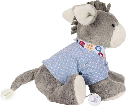 STERNTALER Osiołek Emmi MASKOTKA POZYTYWKA 28 cm „N, szaro-niebieski osiołek z pozytywką La Le Lu
