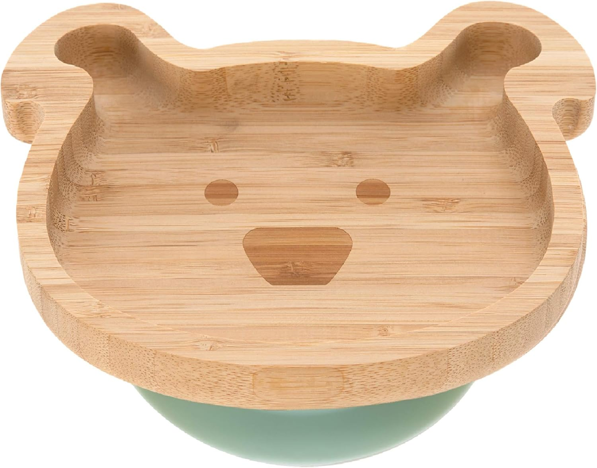 Plato de bambú LASSIG con ventosa 10 x 18,5 cm PERRO