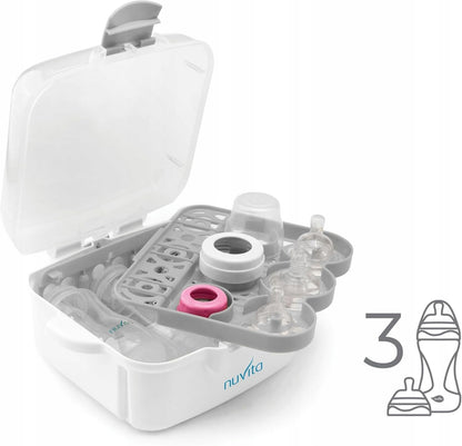 NUVITA 1085 esterilizador de microondas para 3 biberones y accesorios